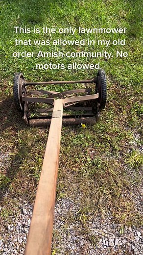 Amish Push Mower for Hand Lawn Care