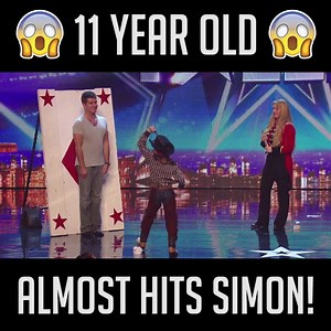 11 Y.O Edward Pinder throws knives at Simon Cowell!! CAN'T WATCH!! #GotTalent | Got Talent Global