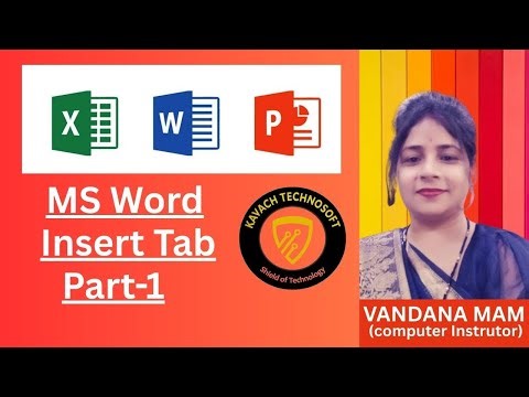 MS Word Insert Tab | Basic Computer Course | Introduction Of MS Word