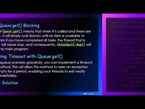 Understanding Why threadpool.map() Blocks When Queue is Empty