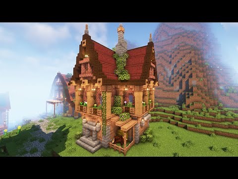 Minecraft | How to build a Medieval House (Mud , Mangrove , Bricks ) | Tutorial