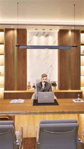 A workplace that feels like home, performs like power. 🌿💼 Office interior design #shorts