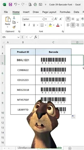 Excel Can Create Barcodes? Yes Really FREE! 😲🤯🔥#shorts