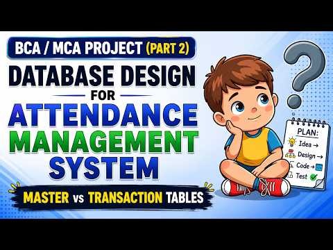 Database Design for Attendance Management System | Master vs Transaction Tables