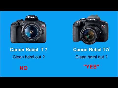 Canon Rebel T7 clean hdmi ?