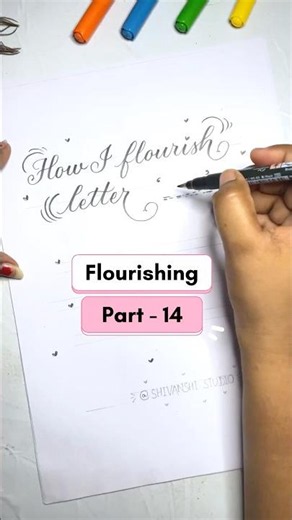 How to flourish letter ‘n’ #calligraphy #handwriting #calligrphylearning #art #flourishing