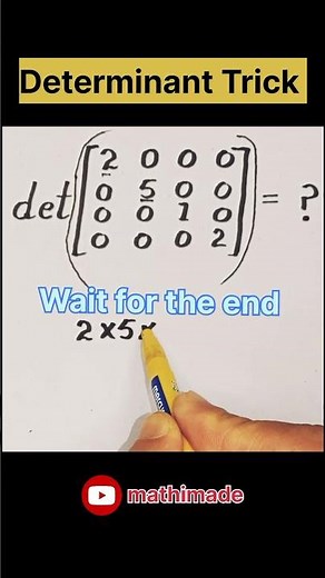 Determinant of a 4 × 4 matrix | Easiest method | Best Trick