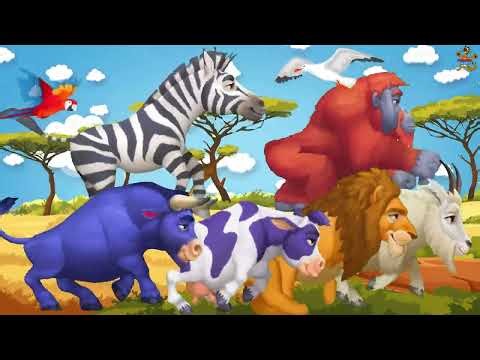 Learn Animal Sounds Song for Kids – Farm & Safari Animals
