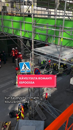 Kävelysilta romahti Espoossa: Onnettomuustiedot
