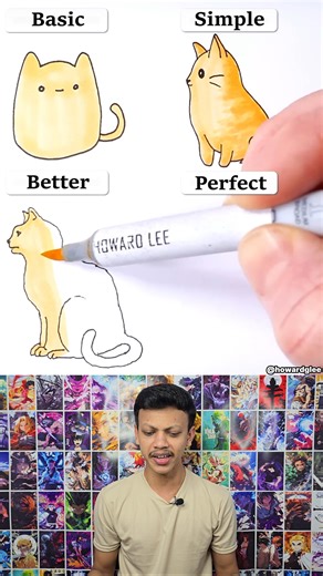 JollyForever on Instagram: "How to Draw an Easy 3D Cat 🐱✏️ Perfect for kids, beginners, and anyone who loves cats! 🐱🎨 #reelsvideo #draw #drawing #art #cat #fun #jollyforever"
