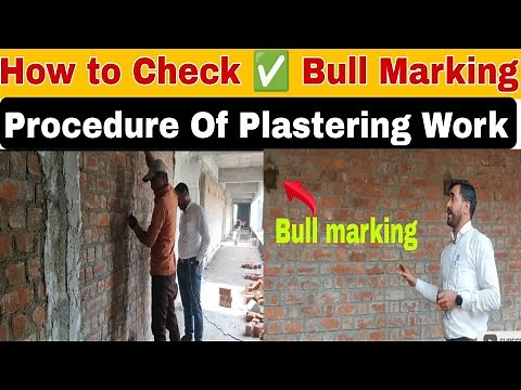 How to Check Bull Marking || Procedure of Plastering Work || Plastering Work ||