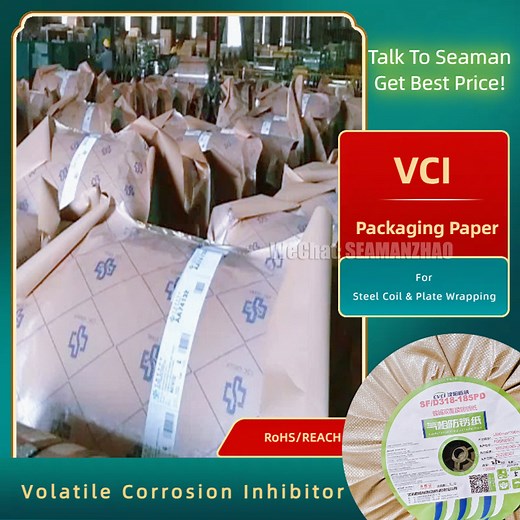[Hot Item] Rust Protection for Metals During Storage & Shipping Volatile Corrosion Inhibiting Packaging Vci Paper, Dirt Scratch Abrasion Resistant Vci Steel Wrap