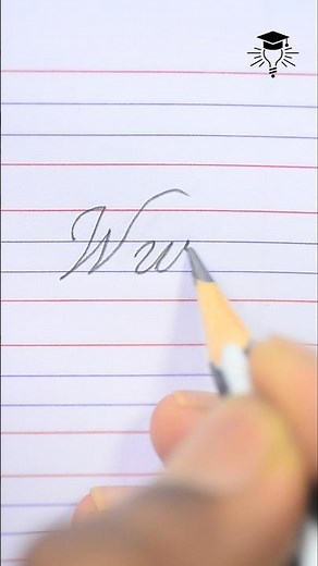 Cursive Writing W and w | Capital and small letter | School basics #cursivewriting #shorts