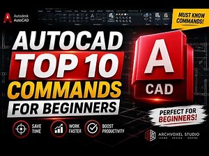 AutoCAD Top 10 Commands for Beginners (2026) | Learn the Most Essential AutoCAD Commands Fast