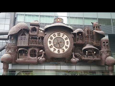 ジブリからくり時計 新橋・汐留の日本テレビ本社に「宮崎駿デザインの日テレ大時計」日テレ大時計（ジブリ時計）は「ハウルの動く城」？ #ジブリ