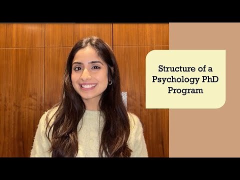 Structure of a Psychology PhD Program in the US