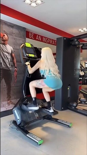 Gym Comedy: Hilariously Unique Elliptical Workout! 🤣🔄 Comedic Exercise Routine😂🏋️‍♀️ #shorts