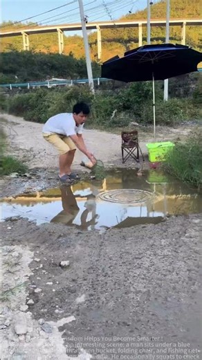 Puddle Fishing" Under the Sun: This Setup Is More Complete Than Home!