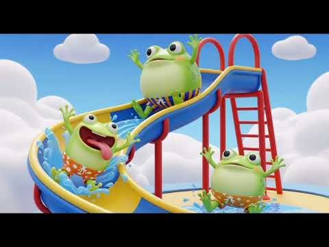 Frogs on a Slide! 🐸💦 | Jump, Wiggle & Giggle Kids Song