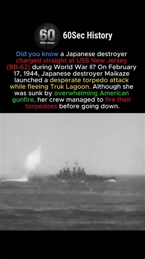 The Destroyer That Charged America's Fastest Battleship #shorts