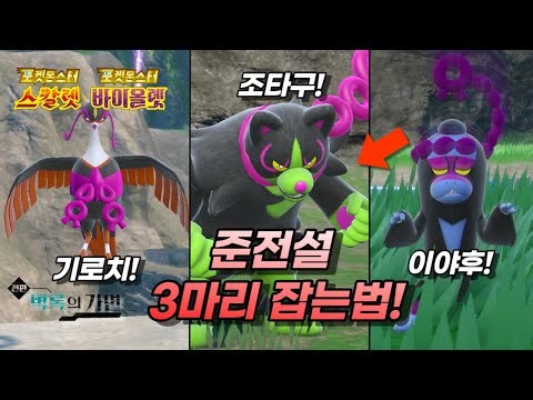 이야후, 조타구, 기로치 준전설 3마리 위치 공략! [포켓몬스터 스칼렛 바이올렛 벽록의가면 제로의비보 DLC]