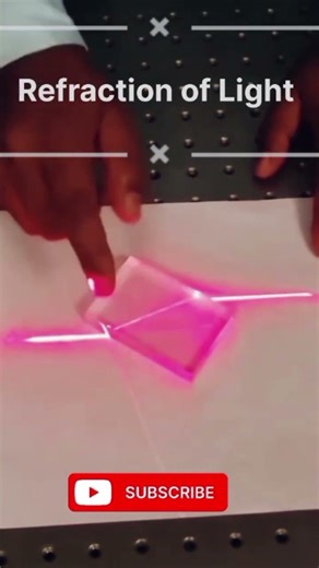 Refraction on light through different Mediums #physics #class10 #scienceexperiment