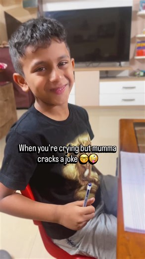 Sharayu Kulkarni on Instagram: "So here's the situation... Rudra didn't want to do his homework and was throwing a tantrum and crying 😭 and between all this me being me was trying to crack lame jokes.. and guess what he started giggling 🤭... I didn't want to miss a chance of recording him so I did and it made him laugh even more 🙈 so at the end...mission accomplished 🤓💪🏻.. both homework was also done and that to smiling 😊. #boyswillbeboys💙 #boymom #momlife #joysofmotherhood #relatable"