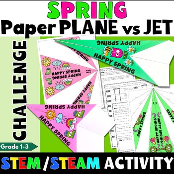 Spring STEM/STEAM Paper Airplane Challenge PLANE vs JET | 1st–3rd Grade
