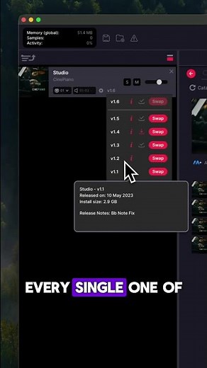 Did you know every instrument in Musio has its own release notes?
