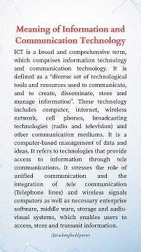 Meaning of ICT in 60 Seconds | B.Ed Paper 3 #bednotes