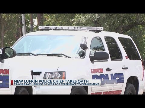 Lufkin swears in Travis Brazil as new police chief