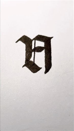 Just writing the letter A and enjoying the way the ink dries