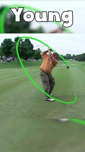 Old vs. Young swings from one of the goat, John Daly 🐐 #golfswing #johndaly #fyp #viral #golf #golftiktok #golftok