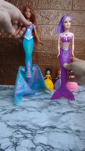 CUTE PURPLE 🟣 MERMAID AND TRANSFORMING ARIEL #shortvideo #ariel #disneyprincess