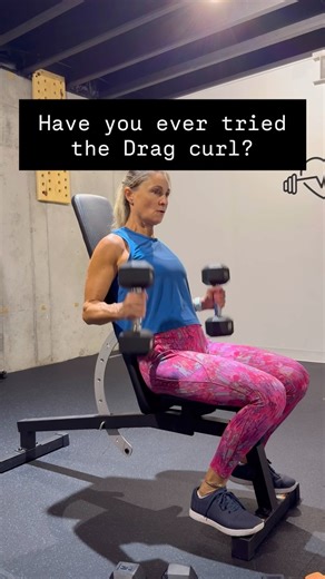 Drag Hammer Curl - a different kind of biceps burn  Instead of...