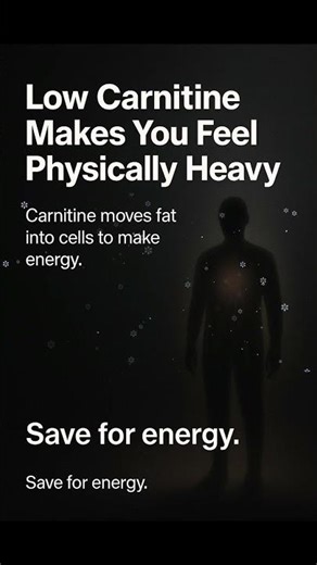 Low Carnitine Can Make Your Whole Body Feel Heavy — Here’s Why. #carnitine #fatmetabolism