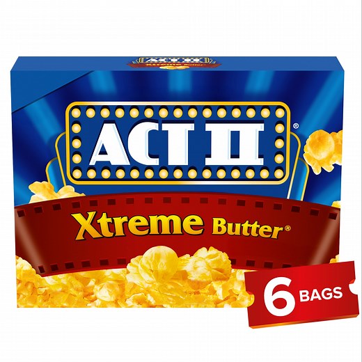 Act II Xtreme Butter Microwave Popcorn, 2.75 oz., 6-Count Bags