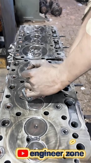 🔥 Perfect Engine Head Resurfacing Process | Satisfying Precision Machining ASMR #Shorts