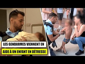 The police come to the aid of a child in distress