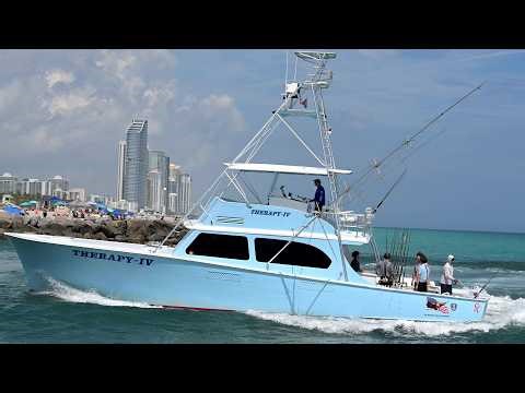 Haulover Inlet Vs. Therapy IV Miami Beach Deep Sea Fishing Charter Boat 4K UHD Nikon Z6 III 28-400mm