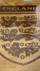 UNBELIEVABLE! A great finish from Trend! ⚽ We’ve assembled our best lineup to tackle this project. The Trend T8 1/2” Router, a CraftPro Straight Cutter and the Trend Surfacing Jig all work together to remove this excess plug material, revealing a CNC-carved inlay of the England football crest! Finished off with some Trend Aluminium Oxide sandpaper and a 45 degree Chamfer giving the piece a championship-worthy finish! ⚽ Nothing gets passed this defence, we protected our lungs using the Trend T35 