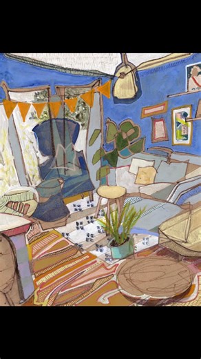 **TRIAL REEL** - If you like what you see, smash those buttons and follow along!⁠ ⁠ Melanie's Home in Brighton No. 01, Watercolor and Acrylic on Panel, 8in x 10in, 2020.⁠ ⁠ My paintings can take months to complete, and even though I'm constantly collecting images from real estate listings to refer to when I start new work .... I haven't encountered any photos that include any portraits of King Charles yet.⁠ ⁠ I was particularly proud of this painting, and kept if for my personal collection. It's