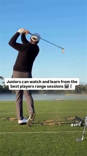 If you’re ever at a professional event or watching one on TV 📺 have your junior golfer watch how the best players move through a range session 🏌️‍♂️Pros warm up with purpose, structure their reps, and stay intentional with every swing 🧠Since juniors spend so much time on the range, seeing how the best practice can teach them how to get the most out of every session. #JuniorGolf, #JuniorGolfer, #GolfKids, #YouthGolf, #Golf