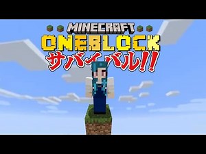 初めてのワンブロック!!生き残れるのか!? 1日目 【マインクラフト ワンブロック】