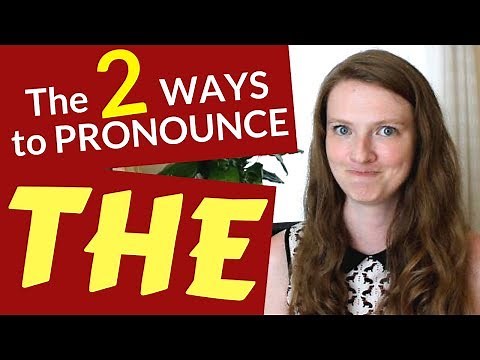 HOW to PRONOUNCE "THE" in ENGLISH