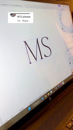 Design with us ✨️ The letters M S as a logo. Which letters should we try next? #logodesign #adobeillustrator #graphicdesign #designprocess