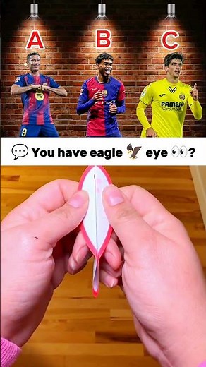 A, B or C? 👀 Villarreal vs Barcelona | Eagle Eye Challenge 🦅⚽ #Shorts
