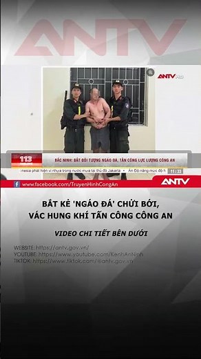 Arrest of 'drugged' man who cursed and carried a weapon to attack the police #antv #thoisu #shorts