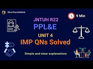 PPL&E Unit-4 IMP Questions Solved | Simple & Scoring Answers | JNTUH R22