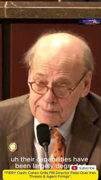 ‘You Should Know The Answer!’: Cohen EXPLODES At FBI Director Patel Over Iran Firings”